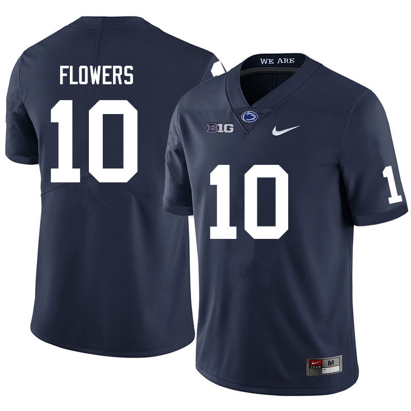 Men #10 Mehki Flowers Penn State Nittany Lions College Football Jerseys Sale-Navy - Click Image to Close